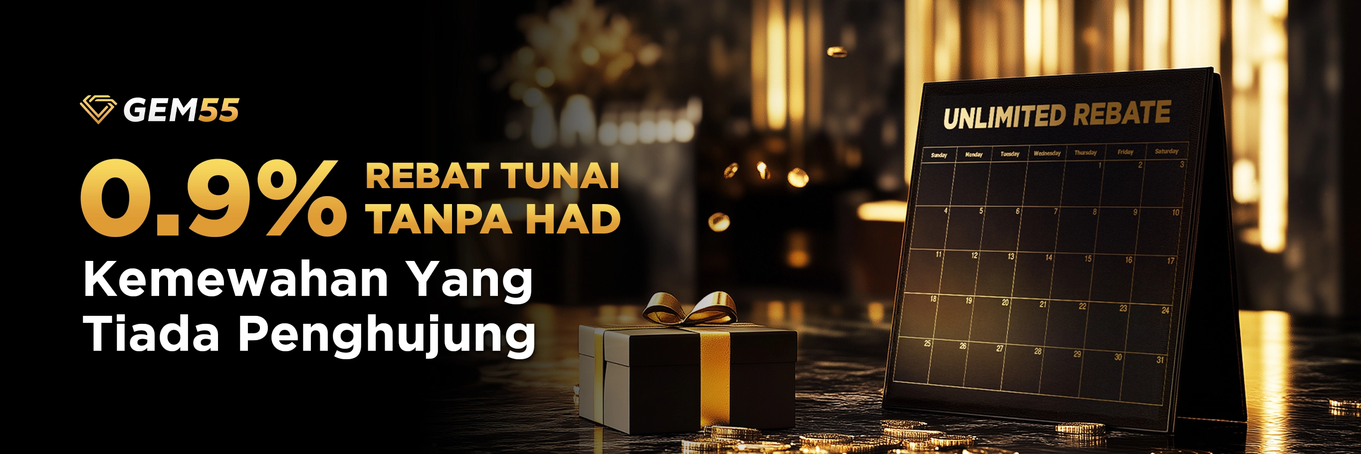 0.9% Cash Rebat Harian Tanpa Had 