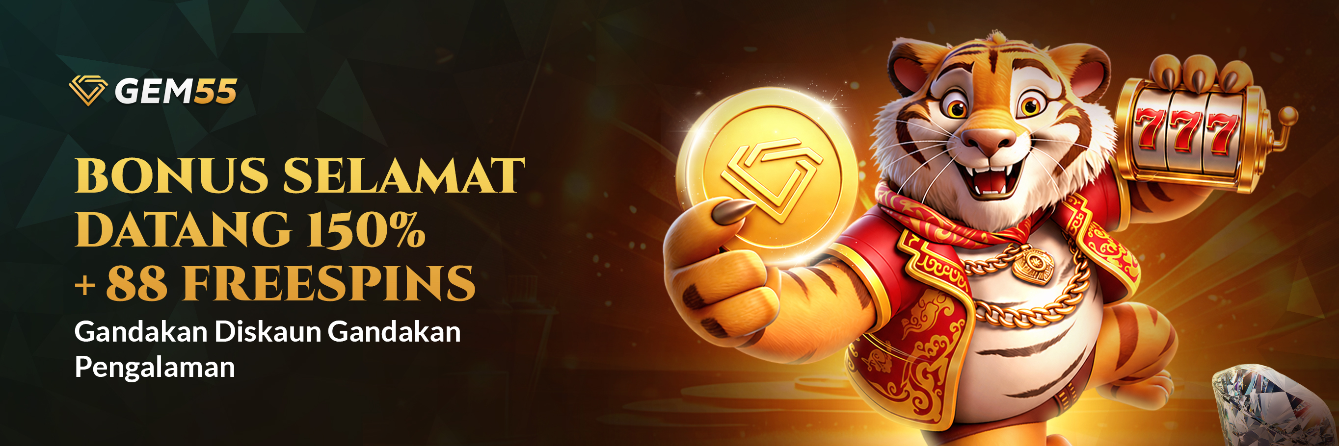 Welcome Bonus Slot 150% + 88 Freespin!
