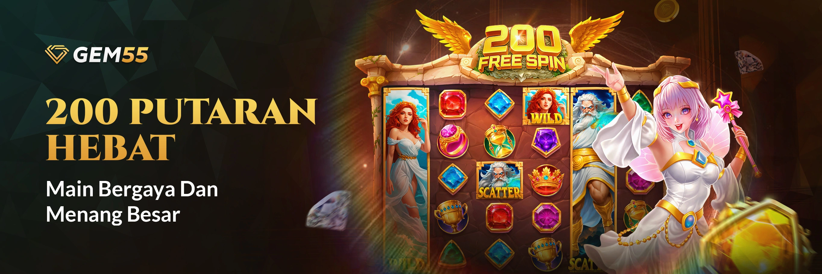 200 Putaran Hebat! Main bergaya dan menang Besar! 